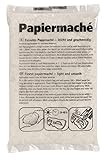 GLOREX 6 0902 02 - Papiermaché elfenbein, Pappmaché im Beutel, papierähnliche...