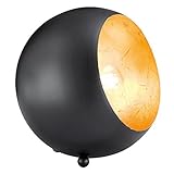 Reality Leuchten Tischleuchte Billy R50101032, Metall schwarz matt/goldfarbig,...