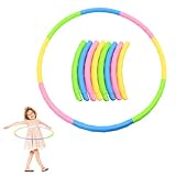 AolKee Hula Fitness Hoop Kinder mit 8 Teilen, Durchmesser 70cm, 200g Tragbarer...