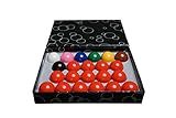 SOKKER Set mit 22 Billardkugeln Snooker aus Kunstharz, 52,4 mm, 15 rote Kugeln...