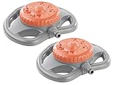 Royal Gardineer Regner: 2er-Set Kreis-Rasensprinkler, 8 Sprüh-Funktionen, für...