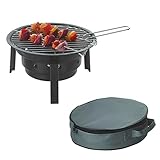 HOOZ Camping Portable Holzkohlegrills, Koffergrill Klappgrill ideal für...