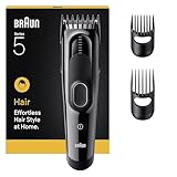 Braun Haarschneider Series 5, +3 Zubehörteile, Lebenslang scharfe Klinge, 17...