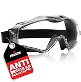 NoCry Schutzbrille für Brillenträger - Arbeitsschutzbrille kratzfest und...