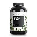 Grüntee Extrakt – 180 Kapseln – 1998 mg Grüntee Extrakt pro Tagesdosis –...