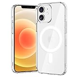 gueche für iPhone 12 mini Hülle, Kompatibel mit MagSafe, Schutz nach Militärstandard, [Anti-Vergilbung] Stoßfest Magnetisch Handyhülle iPhone 12 mini Case- Durchsichtig