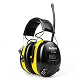 EARMUFF Gehörschutz mit AM/FM Radio, AUX Anschluss & 31 dB Dämmung | Radio...