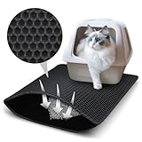 Katzenklo Matte, 50x40 cm Katzenstreu Matte, Doppelte Schichte Non-Slip...