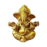 OTKARXUS Hindu-goldene Lord Ganesha-Statuen, 1 x Mini-indische...