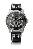 Original Bergmann-Uhr Pilot 02 Fliegeruhr Beobachtungsuhr Klassiker Leder...