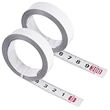 2 Stück Maßband Selbstklebend, 3 Meter Maßband-Aufkleber, Skalenbandmaß...