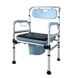 Froadp Höhenverstellbar Toilettenstuhl Antirutschenden WC-Stuhl Nachtstuhl...