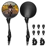 Motorrad Spiegel Set, Motorrad Rückspiegel mit M8 M10 Rechtsgewinde,...