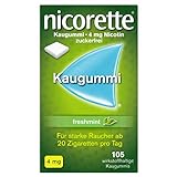 NICORETTE Kaugummi 4mg freshmint – Nikotinkaugummi zur Raucherentwöhnung –...