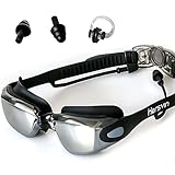 Hersvin Schwimmbrille (M/0 bis M/-8,0) UV400 Anti-UV Anti Nebel Schutzbrille...