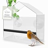 WILDLIFE HOME Fenster Futterhaus für Vögel I Transparent mit Saugnäpfen I...