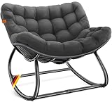 KESSER® Schaukelstuhl für drinnen & draußen ergonomischer Schaukelsessel |...
