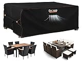 Enzeno Gartenmöbel Abdeckung Wasserdicht,180x120x74cm, Winterfest Abdeckplane...
