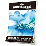 Stationery Island Aquarellpapier A6 300g, 40 Blatt Aquarellblock A6, Aquarell...