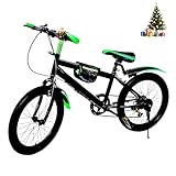HUOMMGS Mountainbike 20 Zoll Kinderfahrrad 7 Gang Kinder Mountainbike mit Kettle...