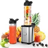 Enfmay Mixer Smoothie Maker - 350W Smoothie Maker to Go mit 2x600ml Flaschen -...