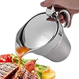 500 ML Edelstahl Thermo Sauciere: Sauciere Soßenkanne mit Klappdeckel und...