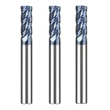CREEYA 3 Stücke Hartmetall Schaftfräser 6mm, 4 Zähne/4 Schneiden, AlTiN...