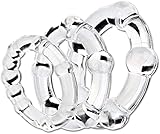 MEYILA Cock Rings 3Pcs, Soft Silicone Penis Rings, Adult Sex Toys & Games, Cock...