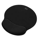Rii Mauspad mit Gelkissen, 24.8x21x2.3cm, Ergonomisches Mauspad, Mousepad mit...