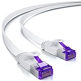 deleyCON 5m Flaches Cat7 Netzwerkkabel (Cat 7 mit 10 Gbit/s) Gigabit LAN - RJ45...