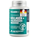 Kollagen Kapseln - Hyaluronic acid & Collagen komplex, 120 kapseln. Enriched...