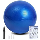 flintronic Gymnastikball mit aufblasbarer Fußpumpe,55cm/65cm Anti-Burst Extra...