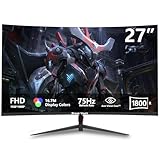 Great voell Curved Gaming Monitor 27 Inches, 75 Hz, FHD (1920 x 1080P), HDMI...