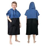 Zingtto Kapuzenhandtücher für Kinder, Surf-Poncho, Bademantel, für 6–13...