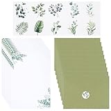 Briefpapier mit Umschlag Set, Naturpapier Schreiben Set mit 10 Umschläge, 10 A5...