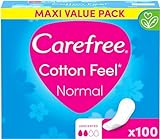 Carefree Slipeinlagen Cotton Feel Normal ohne Duft (100 Stück), 100%...