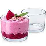 KONZEPT 12er Set Dessertgläser 200 ml – stapelbare, transparente...