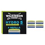Wilkinson Sword - Hydro 5 Sensitive Rasierer für Männer, 4 Ersatzklingen,...