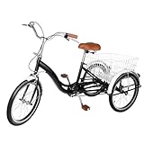 CHERIPOLI 20 Zoll 3 Räder Fahrrad, Dreirad für Erwachsene...
