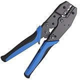 GJ707 Crimpzange, Exyvox Kabelschuhzange mit Ratschenfunktion, für 0,50-6,00...