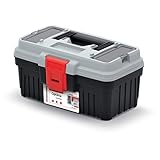 Werkzeugkoffer Werkzeugbox Werkzeugkasten mit Werkzeugtrage Ergonomischer Griff...