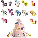 peiyee Einhorn Tortendeko Mini Figuren Set my little pony figuren Einhorn...