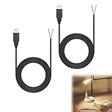 Rakiuty 2 Stück 2 m Langes USB Pigtail, 2 Adriges USB 2.0 Kabel, 2-poliger...