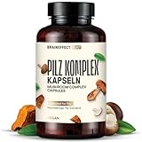 Pilz Komplex Premium - Reishi, Hericium, Chaga, Shiitake, Cordyceps, Maitake & Mehr - 180 Kapseln Ohne Zusatzstoffe Natürliche Pilz Extrakte mit Hohem Vitalstoffgehalt Polysaccharide