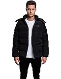 Urban Classics Herren Hooded Puffer Jacket with Quilted Interior Jacke, Black, M