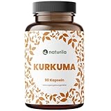 Naturila Kurkuma Kapseln hochdosiert - Tagesdosis entspricht 16.000mg Kurkuma...