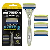 Wilkinson Sword - Hydro 5 Sensitive Rasierer für Männer, Rasiergriff + 4...
