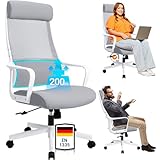 MELOKEA Bürostuhl Ergonomisch, Schreibtischstuhl mit Verstellbarer Kopfstütze,...