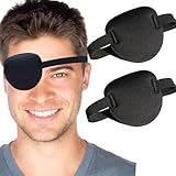 RIKEYO 2er-Pack Schwarze Medizinisch Augenklappen für Erwachsene und Kinder, 3D...