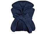npluseins extra weicher Kapuzen-Bademantel aus Kuschelfleece - in modernen...